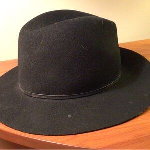 Janessa Leone black wool fedora